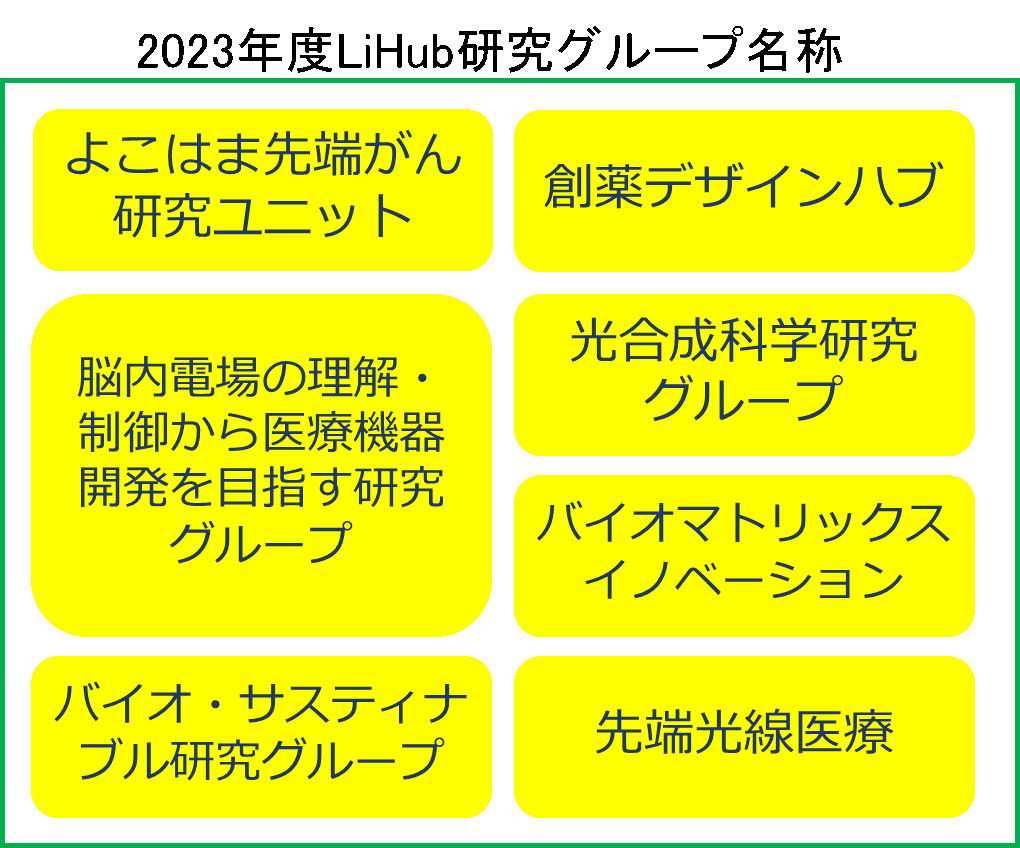 2023年度LiHub研究グループ名称の図